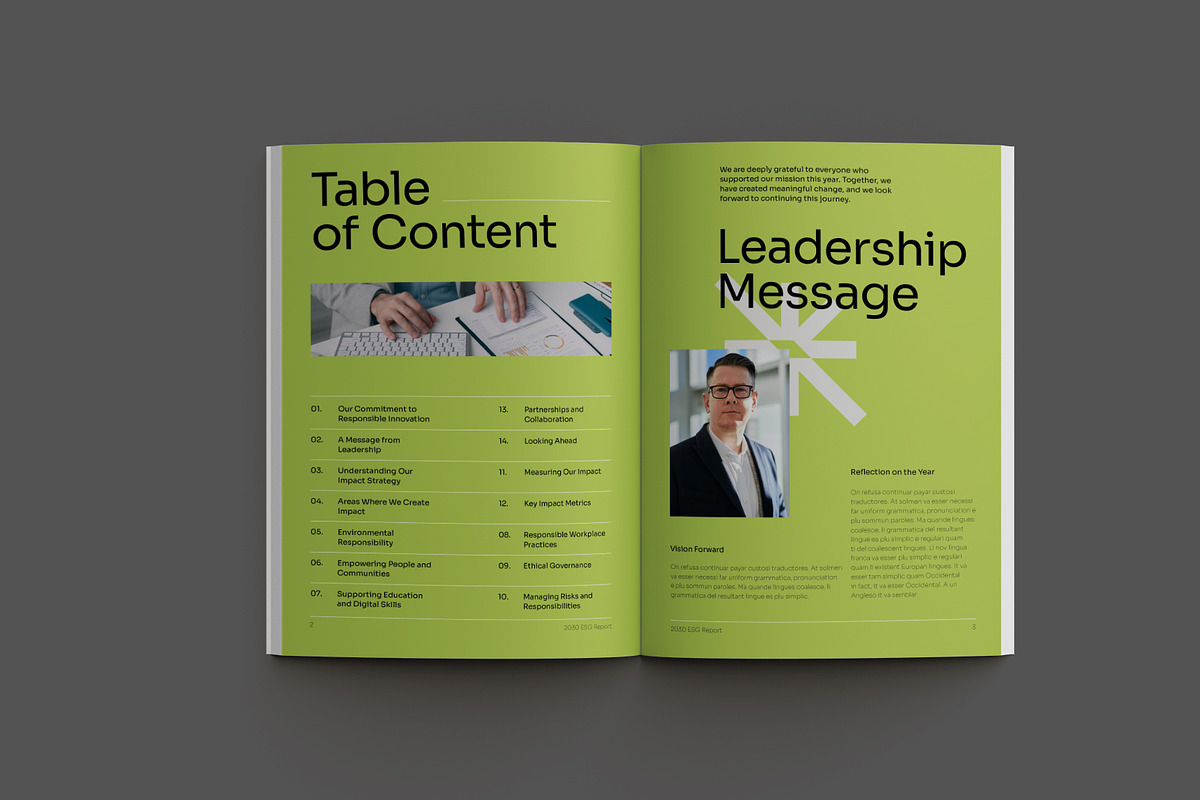Green Non-Profit Annual Report, a Brochure Template by Neermana (Photo 7 of 11)