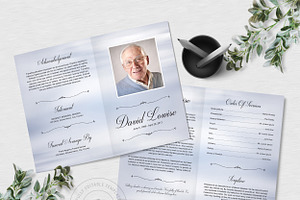 Funeral Program Template For Men, an Invitation Template by TemplatesForest