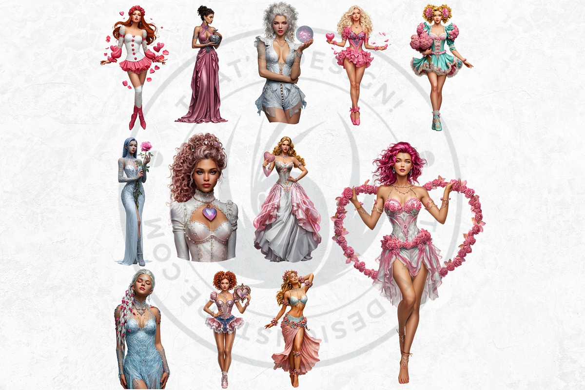 Love Affair Romantic Cliparts, a Person Illustration by ThatsDesignArt (Photo 9 of 17)