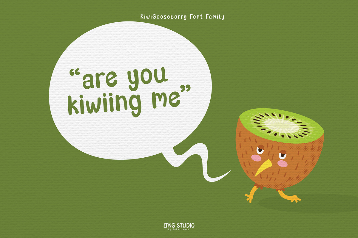 Kiwi Gooseberry Font Family, a Font by LTNG STUDIO (Photo 2 of 9)