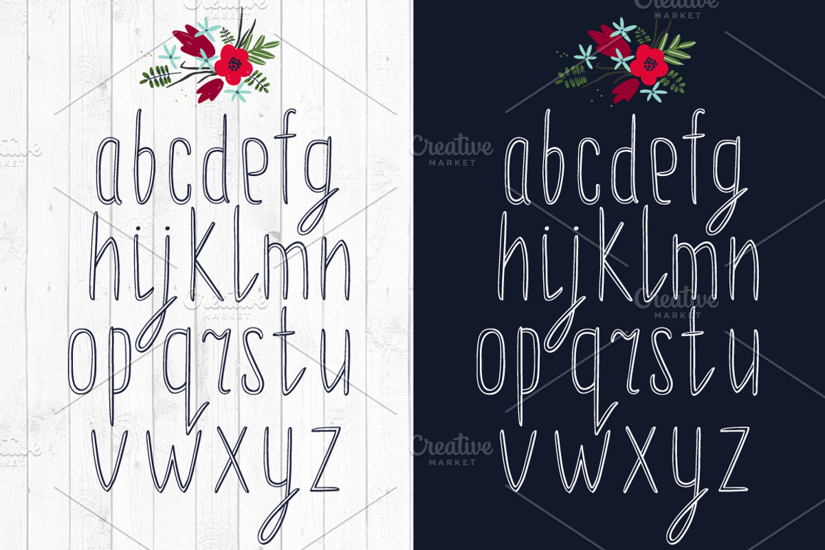 Flowers + Alphabet, a Decorative Illustration by YuliaBiser (Photo 2 of 9)