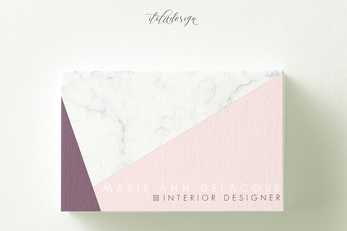 Marble Triangle Business Card, a Business Card Template by iloladesign (Photo 1 of 2)
