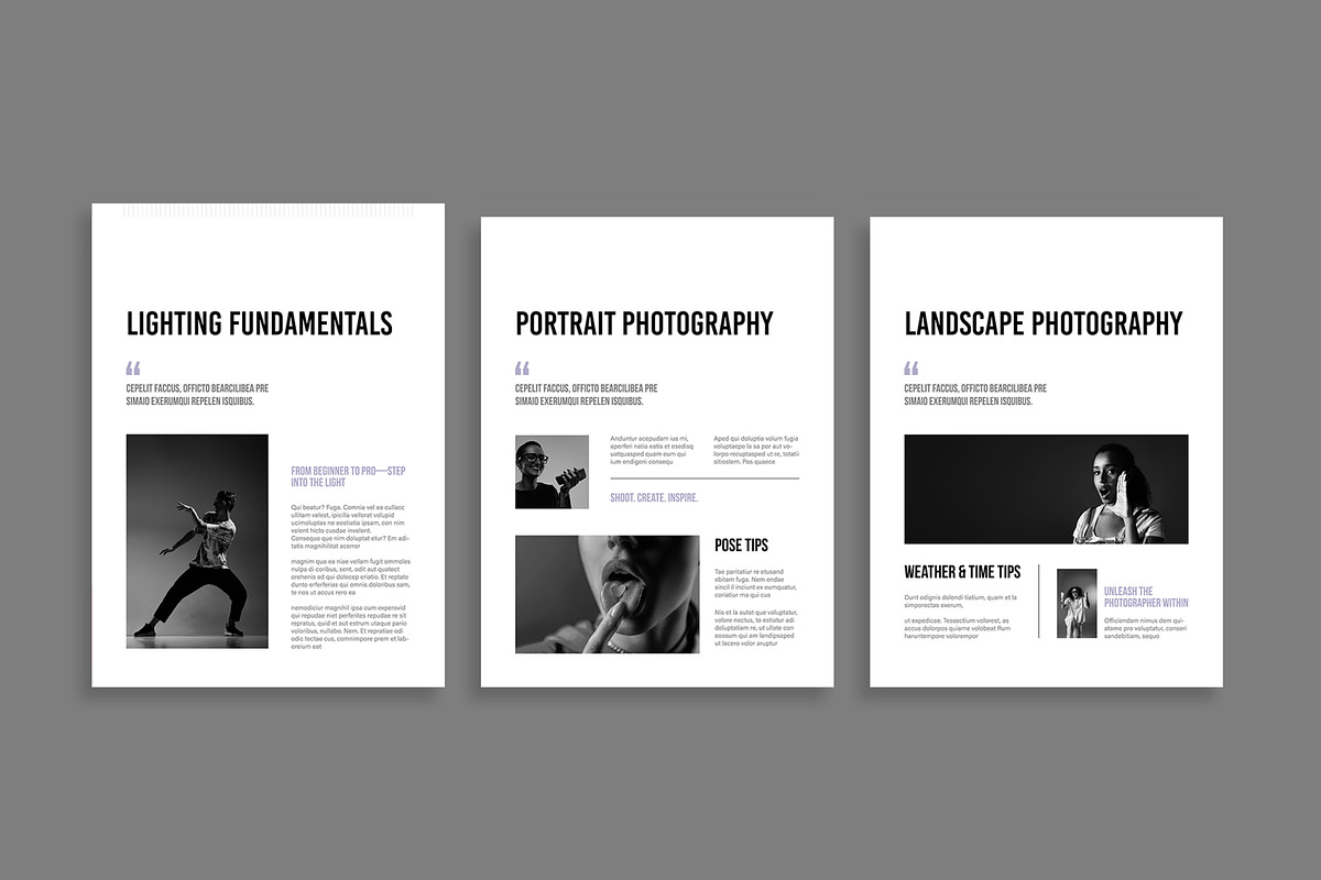 Modern Photography Guide EBook, an UI Kit Template by MightyDesign (Photo 5 of 10)