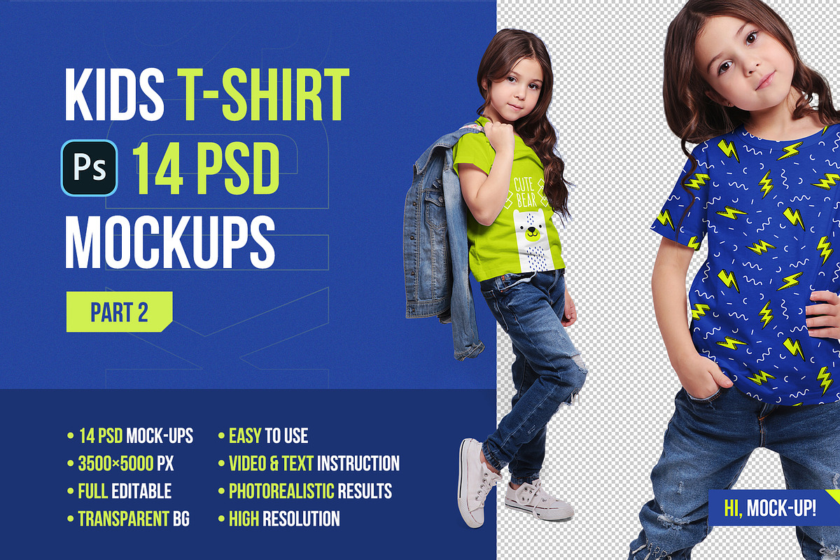 Kids Girl T-Shirt PSD Mockups Vol1.2, a Shirt Mockup by Hi, Mock-Up! (Photo 1 of 12)