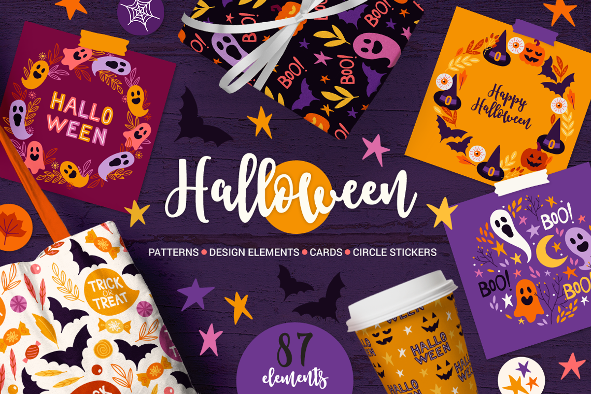 Halloween Kit #3, a Texture Illustration by miumiu (Photo 1 of 11)
