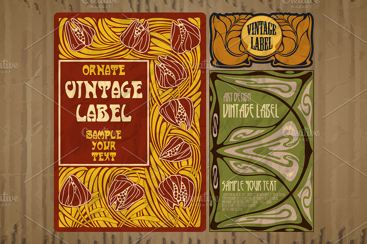 Label Art Nouveau - sets, a Decorative Illustration by Stanislav Kharchevskyi (Photo 11 of 12)