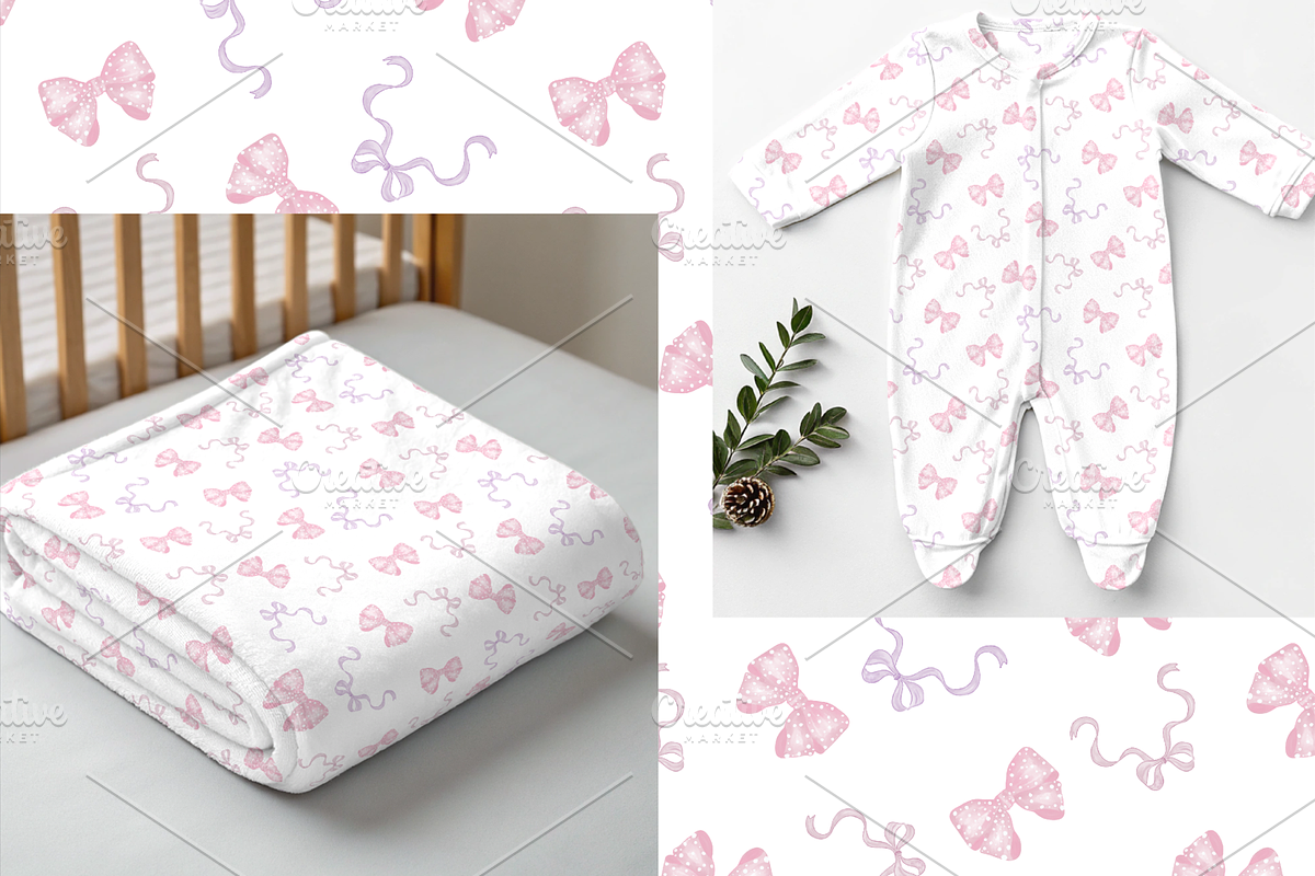 Watercolor hand-drawn bows Graphics, a Pattern Graphic by Art (Photo 5 of 8)