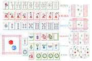 Christmas Chinoiseries Mahjong set, an Education Illustration by LABFcreations (Thumbnail 4 of 4)