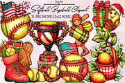 Softball Baseball Clipart Bundle., an Illustration by SVGArt (Thumbnail 1 of 9)