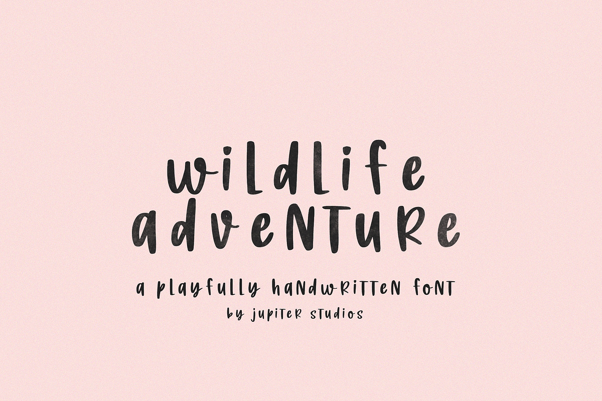 Wildlife Adventure Font, a Font by Lollipop Hand Drawn