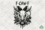Crow Raven PNG, F-CAW-F, an Illustration by Craft Nest (Thumbnail 1 of 5)