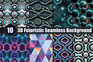 3D Futuristic Seamless Background, a Background Graphic by protabsorkar11