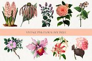 Vintage Pink Floral Boutique Clipart, a Seasonal Illustration by Patterns for Dessert (Thumbnail 1 of 5)