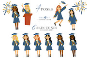 Little Graduate Kids Clipart, an Illustration by Oh Darling Graphics (Thumbnail 2 of 3)