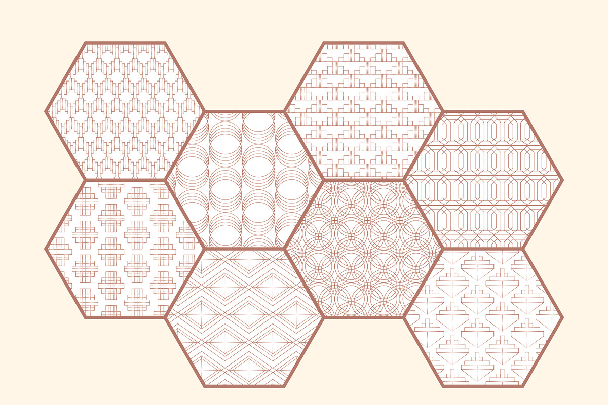 Art Deco Pattern Collection, a Pattern Graphic by Tishya Oedit (Photo 4 of 5)