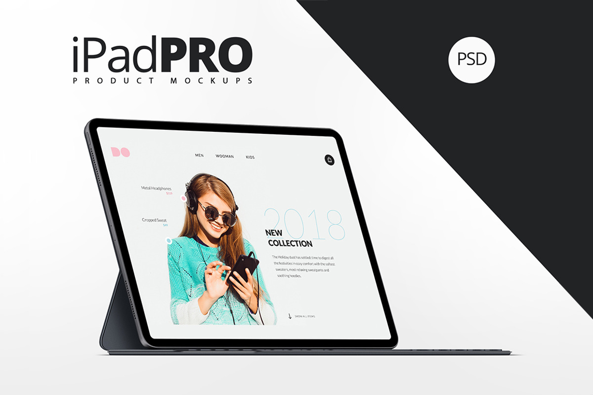 All New iPad Pro Mockups, an iPad Mockup by ydlabs (Photo 1 of 6)