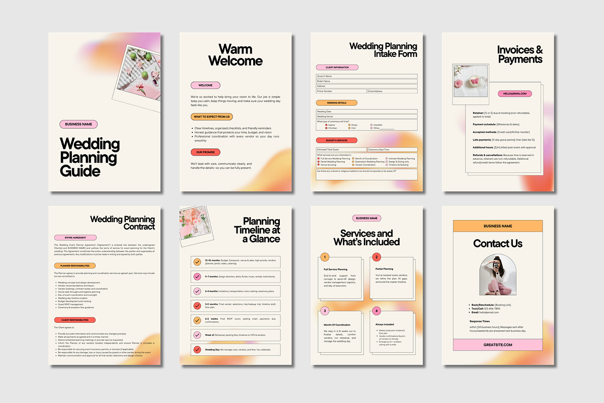 Wedding Planner Onboarding Forms, a Stationery Template by Anna Design Studio (Photo 9 of 9)