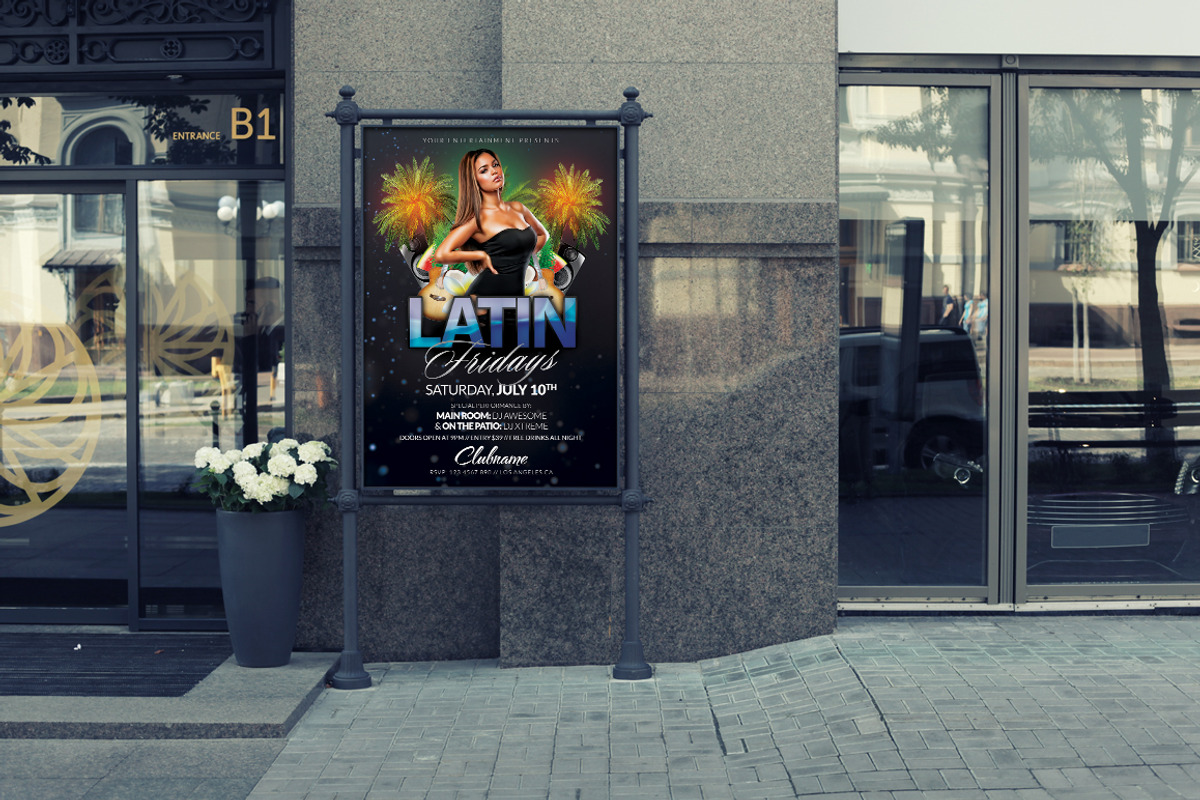Latin Fridays Flyer Template, a Flyer Template by Creative Waffle (Photo 3 of 5)