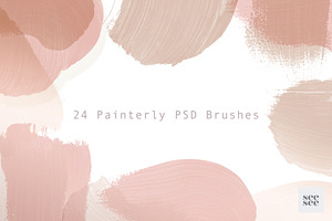 24 Painterly PSD Brushes