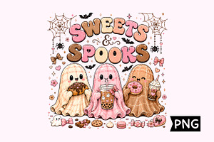 Cute Cozy Ghost Dessert PNG, a Seasonal Illustration by Creative Art