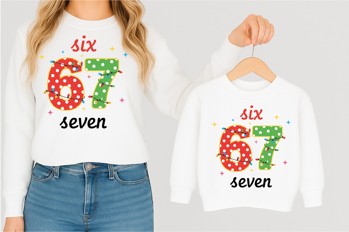 Christmas Six Seven Png,Funny 6 7, an Illustration by Designking (Photo 4 of 5)