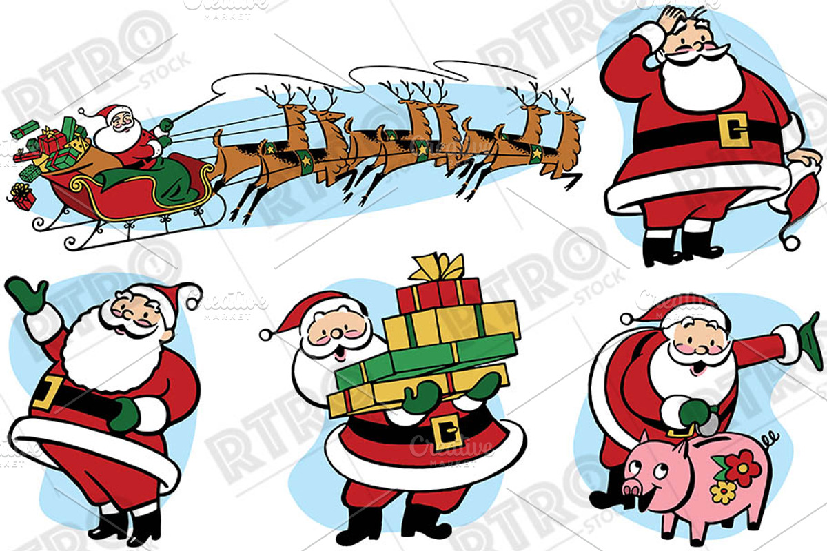 RTRO Santa Claus 7, an Illustration by RTRO Stock (Photo 2 of 5)