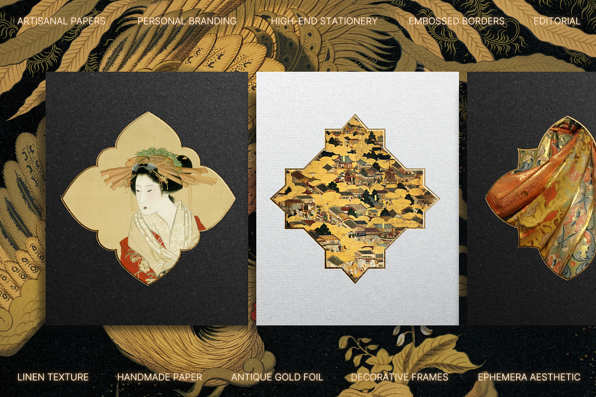 Celestial Gold Foil Papers & Frames, a Social Media Template by The Flossy Finch (Photo 7 of 20)