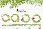 Camping watercolor clip art, a Sport Illustration by katmonne (Thumbnail 5 of 9)