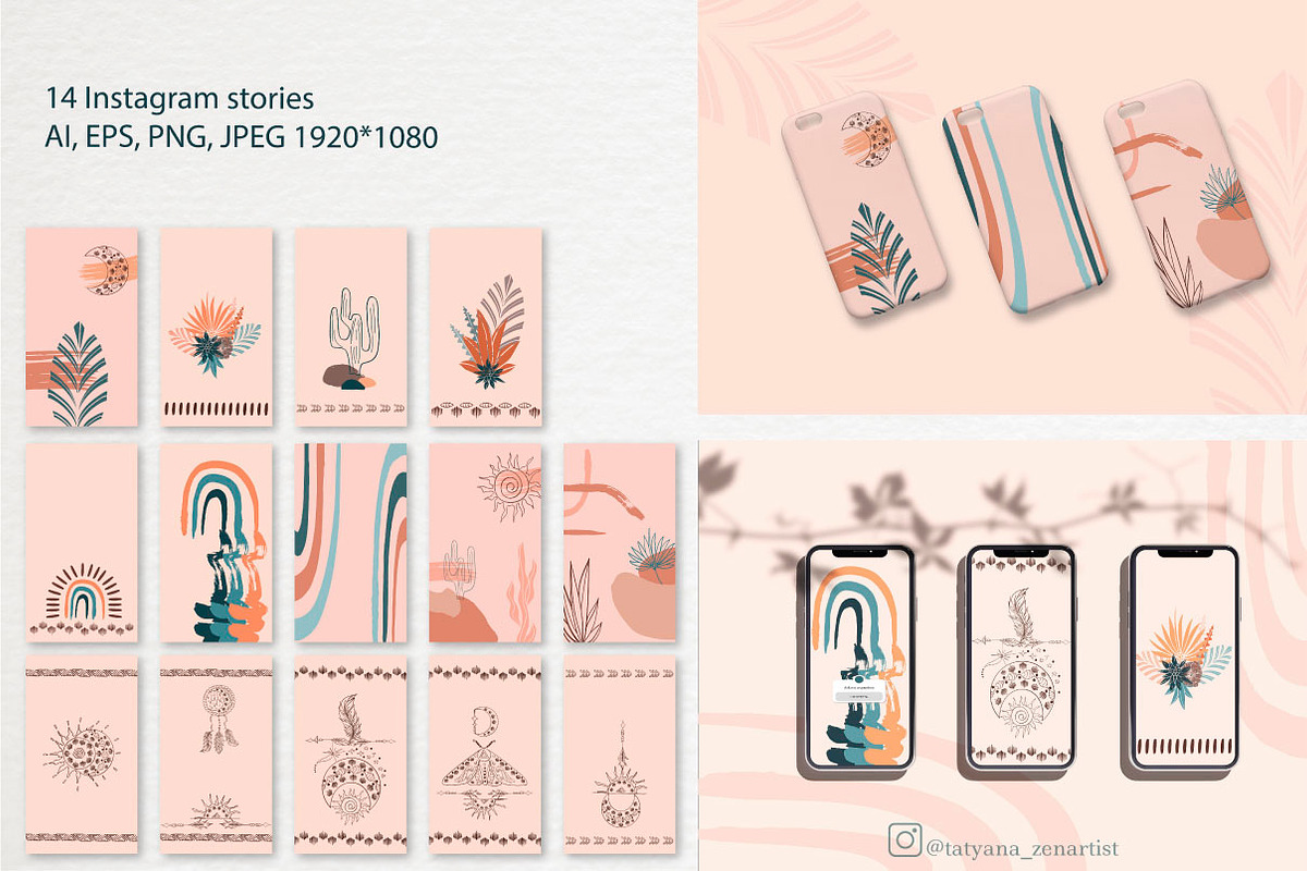 Abstract linear ethnic Boho Clipart, an Object Graphic by Tatyana_Zenartist (Photo 7 of 11)