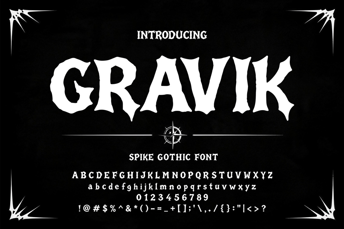 Gravik - Spike Gothic Font, a Blackletter Font by Pitchlook.Studio (Photo 2 of 4)