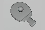 Table Tennis Racket and Ball, an Object 3D Model by fahad121 (Thumbnail 8 of 8)