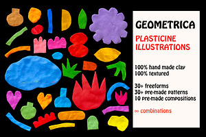 GEOMETRIC ABSTRACT PLASTICINE SHAPES