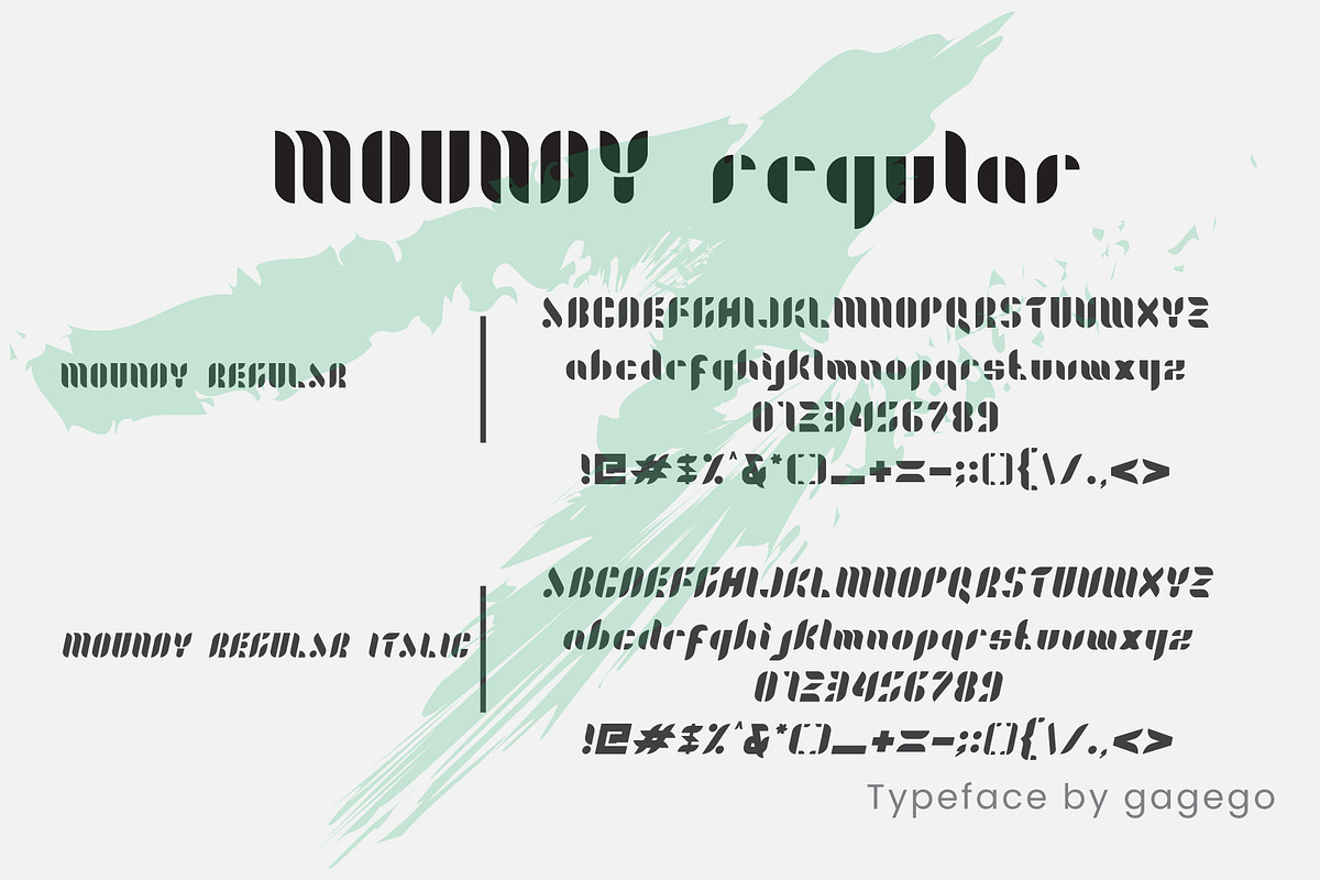 Moundy font, a Sans Serif Font by gagego (Photo 3 of 4)