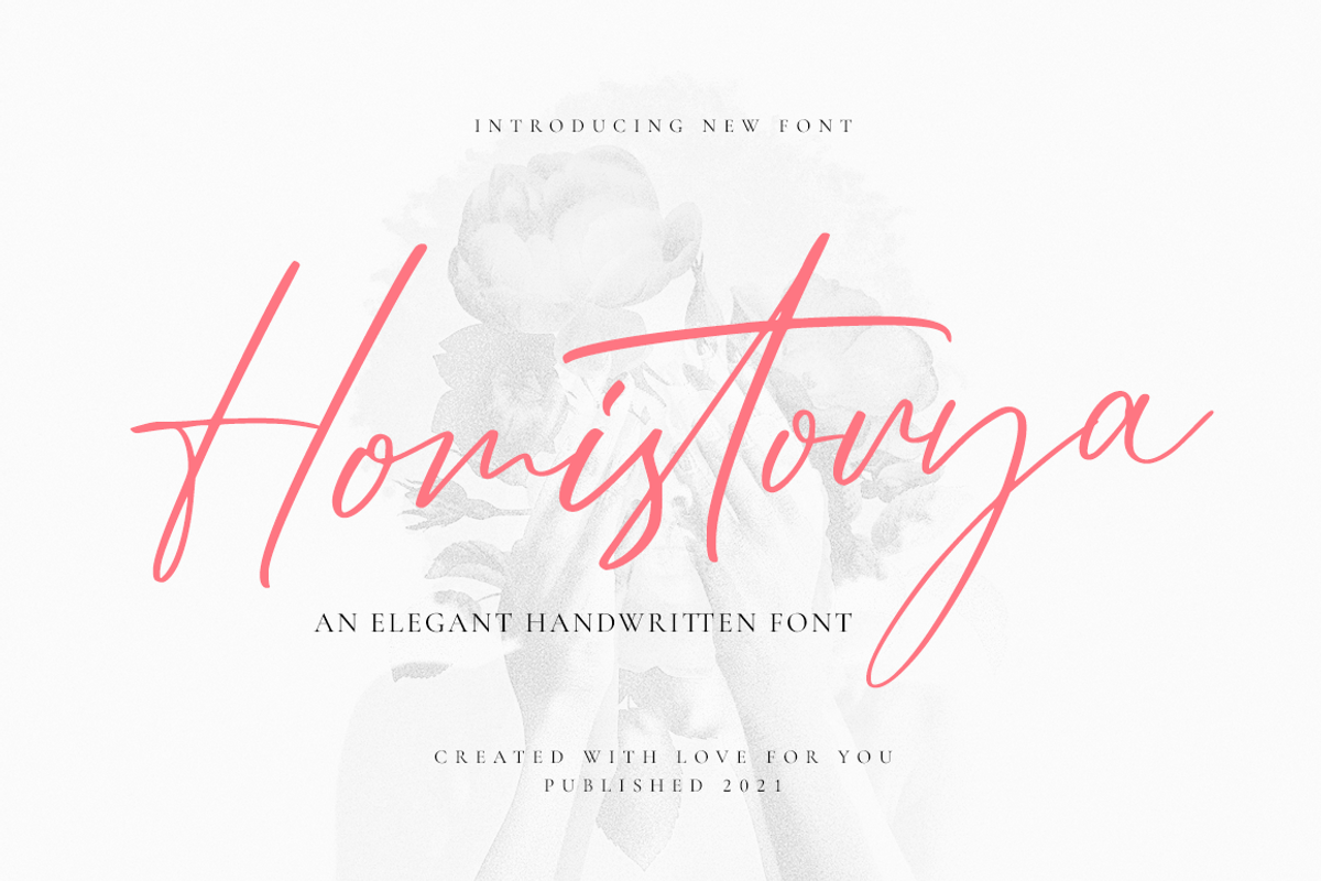 Homistorya - Wedding Font, a Script Font by RockboyStd (Photo 1 of 12)