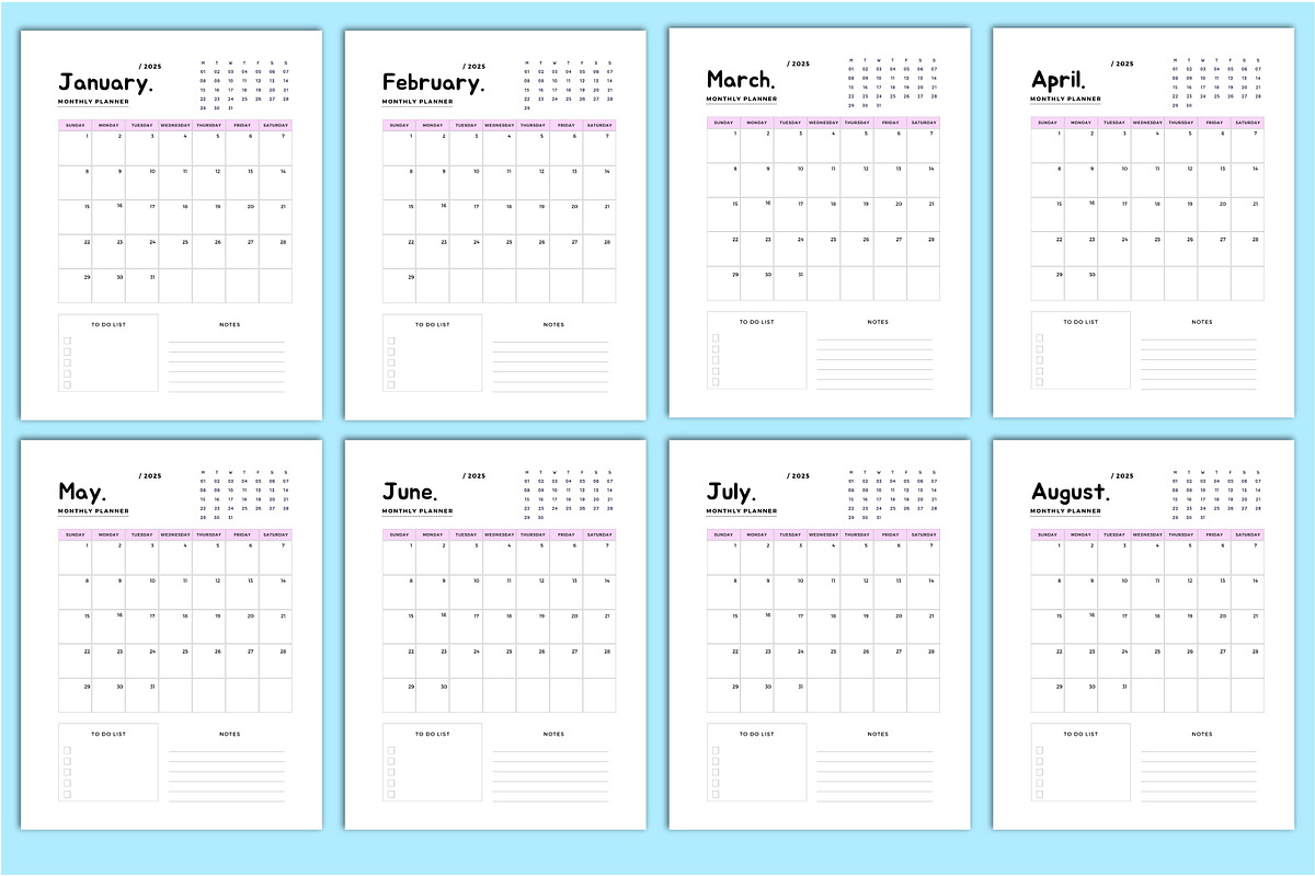 2025 Daily Planner 365 Days, a Stationery Template by Designmela01 (Photo 4 of 6)