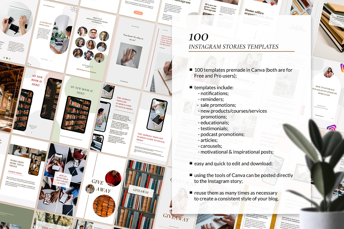 Influencer Instagram Canva templates, a Social Media Template by helgascandinavus (Photo 3 of 9)