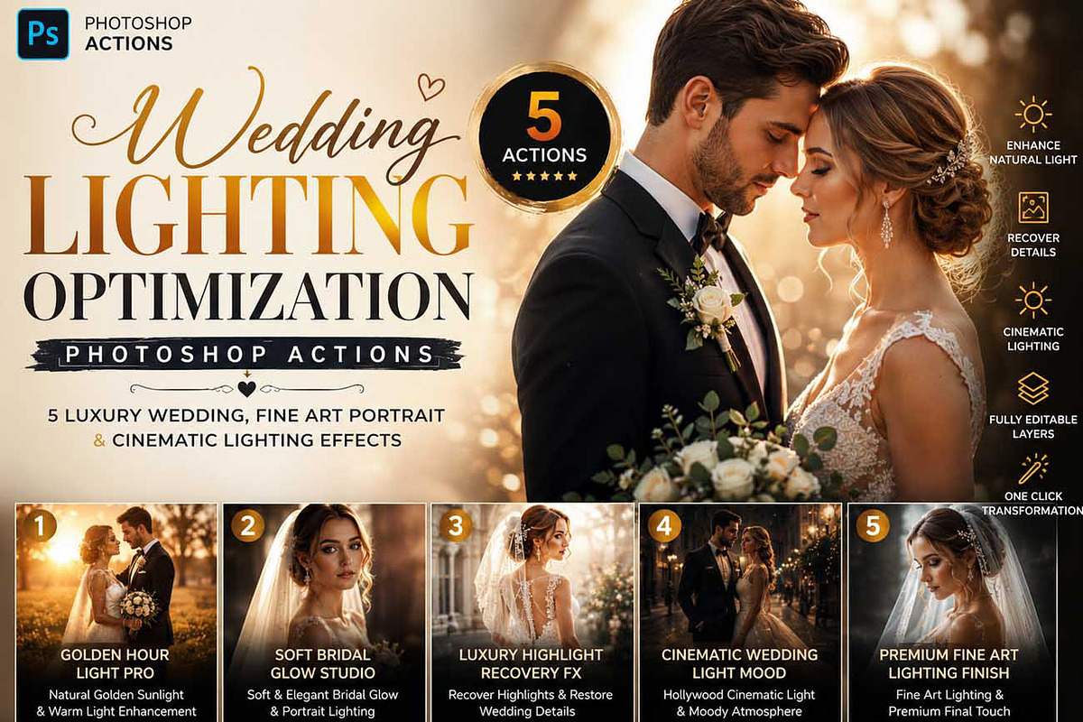20 Wedding Photography Ps Action, an Action Add-On by Studio Retouch (Photo 35 of 45)