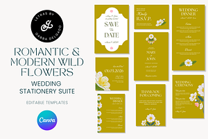Wildflowers wedding suite templates, a Templates & Theme by Gabba Delgado