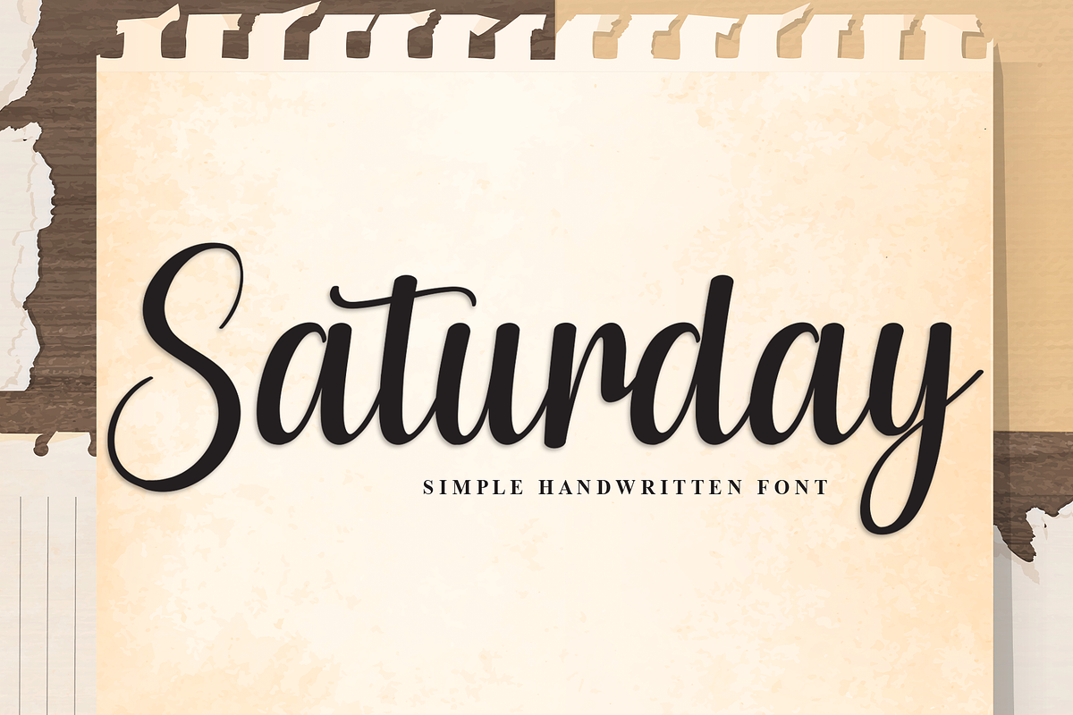 Saturday | Script Font, a Handwritten Font by Scratchones (Photo 1 of 8)
