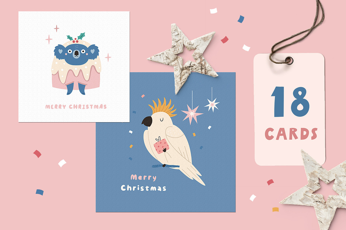Australian Christmas Greeting Set, an Animal Illustration by danceyourlife (Photo 4 of 12)