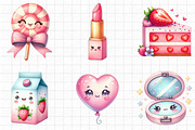 Kawaii Girly Aesthetic Clipart, a Seasonal Illustration by Daily.Designs (Thumbnail 4 of 5)
