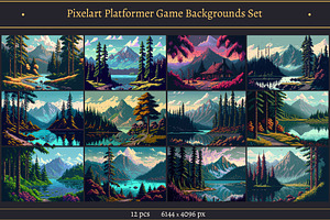 Pixelart Platformer Backgrounds