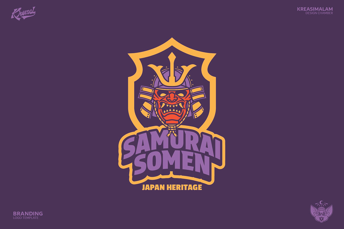 Samurai Somen Logo Template, a Branding & Logo Template by Kreasi Malam (Photo 3 of 11)