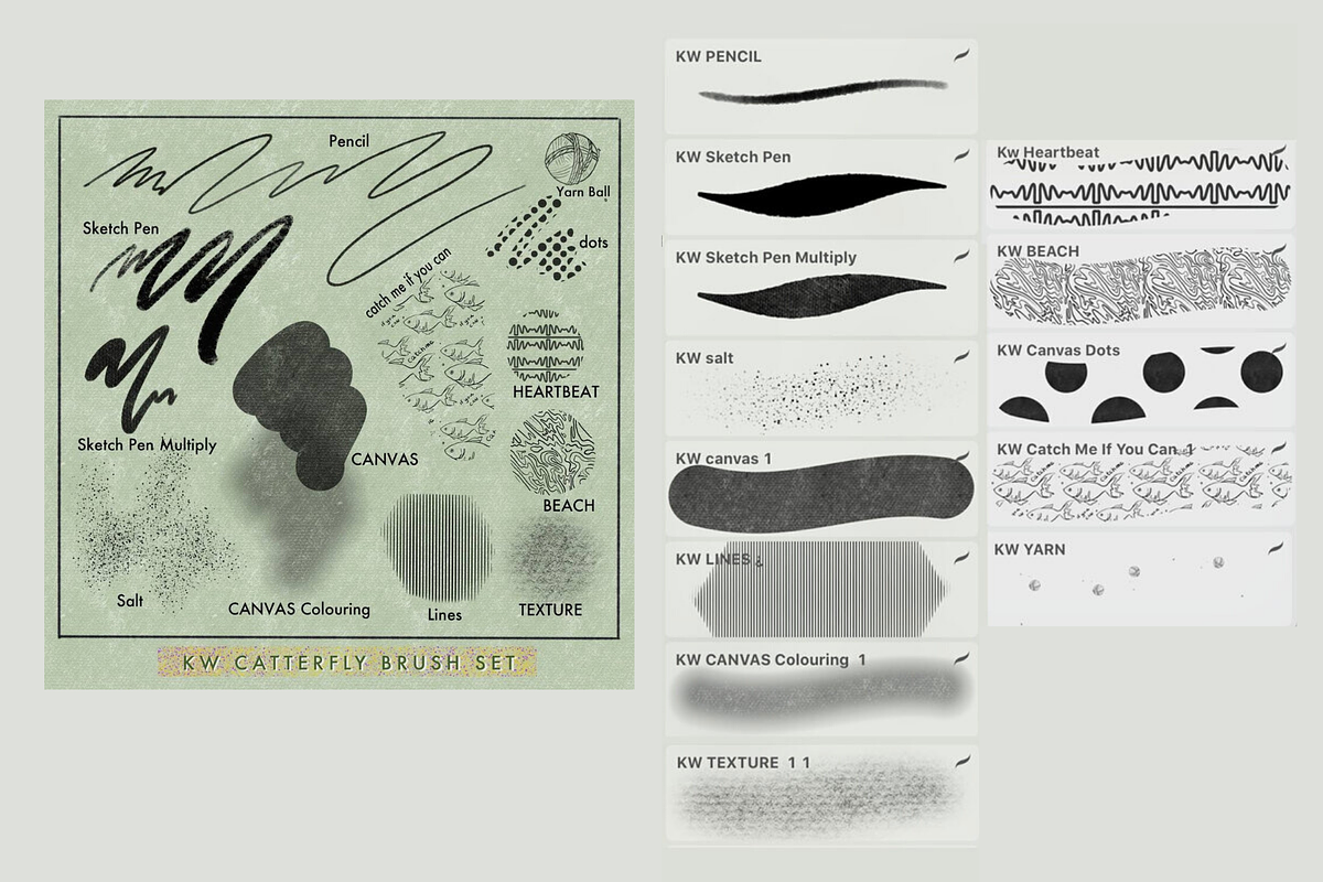 Procreate Illustration Brushes Vol 1, a Brush Add-On by Artbykimmyw
