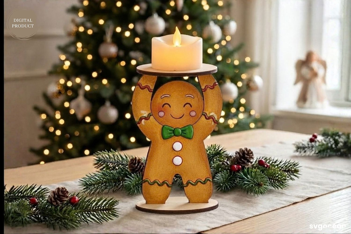 Christmas Character Candle Holders, a Decorative Illustration by svgocean (Photo 13 of 14)