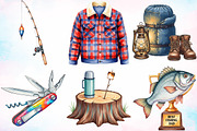 Outdoorsy Dad Father's Day Clipart, a Seasonal Illustration by Canvas Craft (Thumbnail 2 of 8)