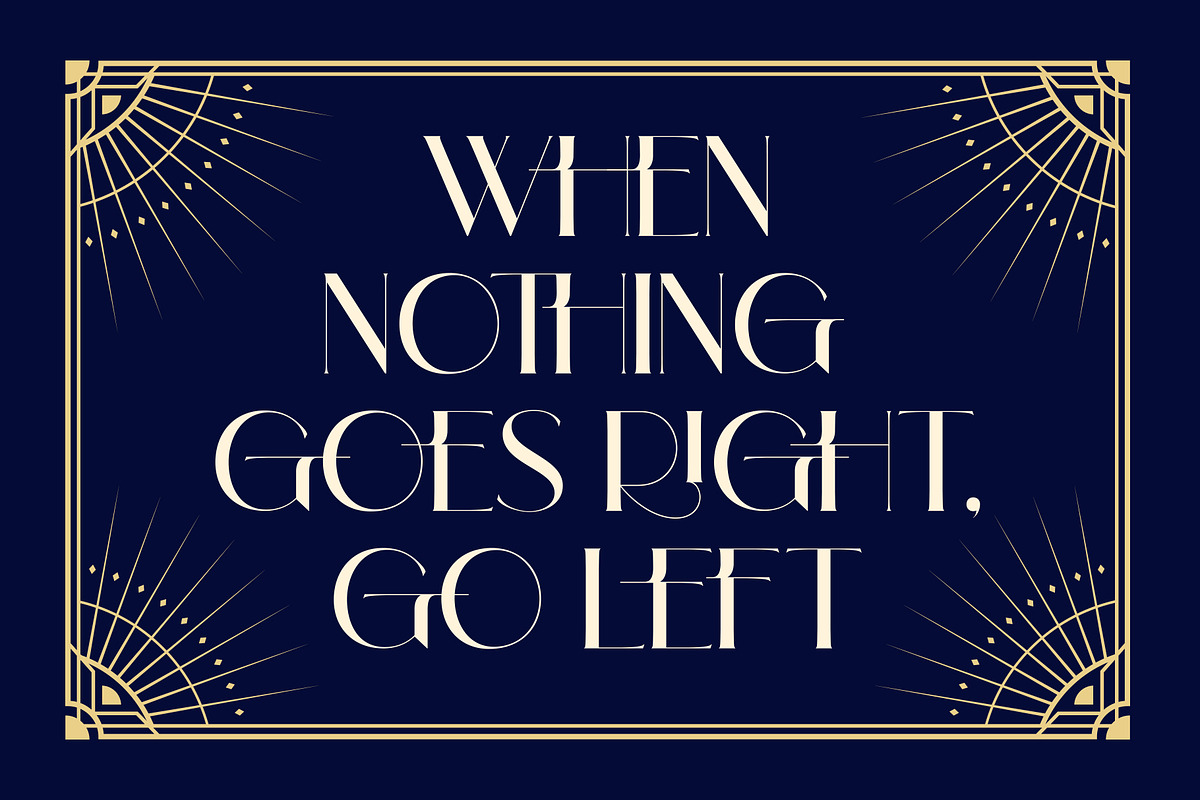 Lovera - Art Deco Typeface, a Sans Serif Font by Graptail (Photo 8 of 12)
