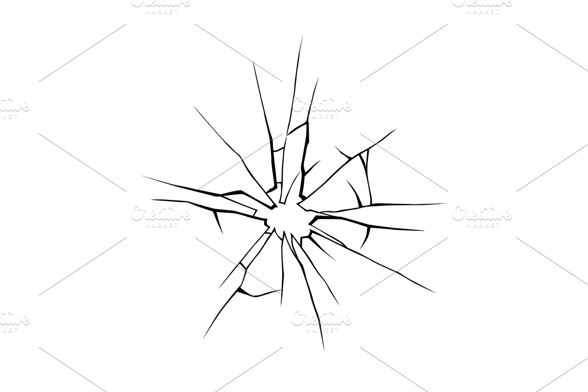 Glass crack broken texture, a Texture Illustration by Things for designers