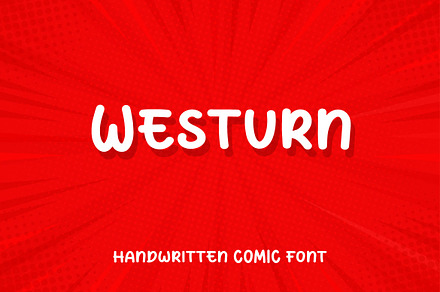 Westurn - Comic Handwritten Font, a Sans Serif Font by Mightyfire
