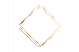 Elegant watercolor diamond frame, an Illustration by okskukuruza